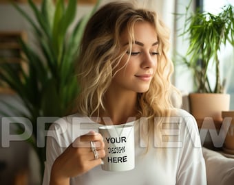 Mug Mockup, Blank mug, Mock ups, Coffee Mug Mock up, Mug Mockups, Pod Ceramic Cup, White Cup Mock Up 11 Oz with Blank Smart Object