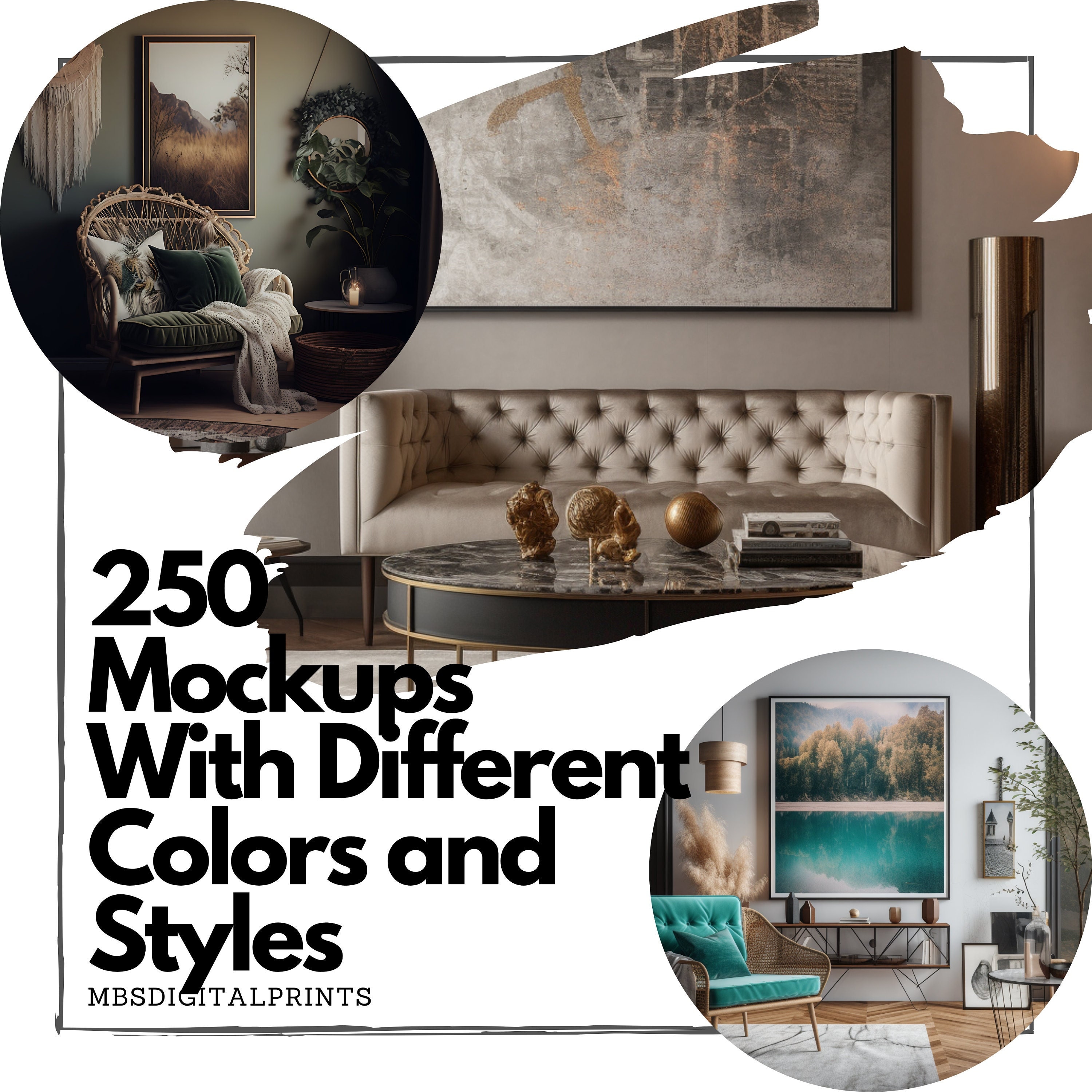 250 Mockups With Different Styles and Colors / 250 Modern Mock Ups ...