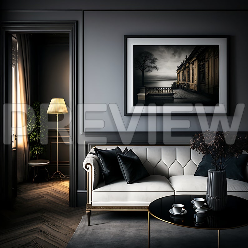 10 Compact Luxury Interior Design Frame Mockups / Parisian Style Mock Ups / Wall Art Frame Mockup /Design Frame Mockup / Luxury / PSD image 1