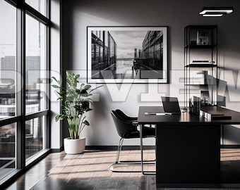 10 Frame Mock Ups / Modern Office Style / Frame Mock up Bundle / Photograph Styled Stock Photo / Template Frame Art /Digital Download