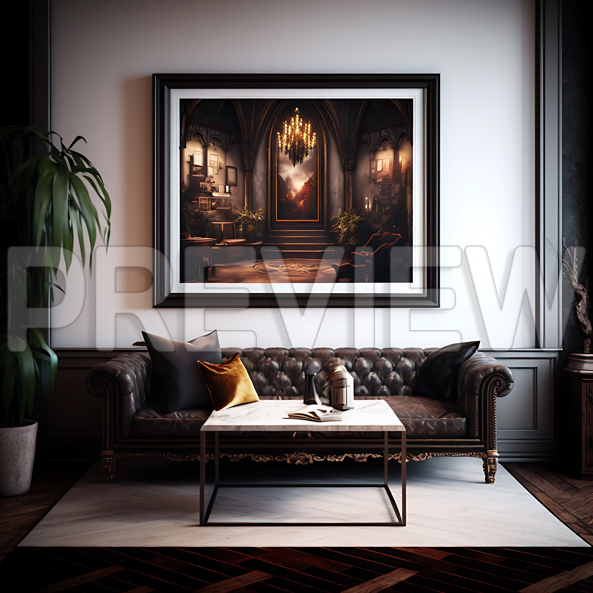 10 Gothic Luxury Interior Design Frame Mockups / Goth Mock Ups - Etsy UK