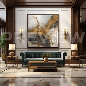 10x Set 2 Luxury Hotel Lobby Frame Mock Ups / Modern Waiting Room Mock ...