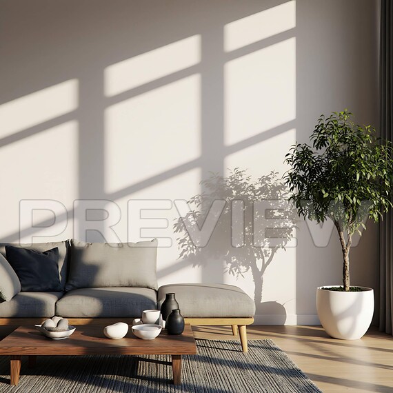 Japandi Frame Mockup: Smart Object, Resizable Frames (PSD & JPG Digital Download)