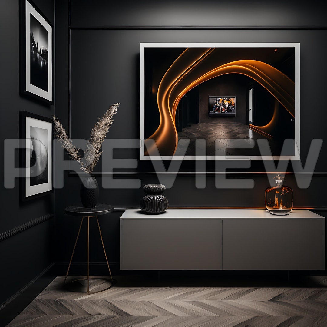 S2 10 Ultra Modern Living Room Frame Mock Ups / Modern Mock up / Frame