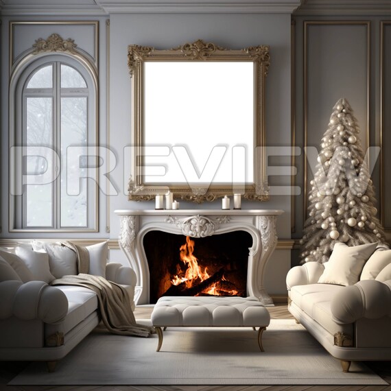 Video Mock up Christmas Wall Art Mockup, Animated Frame Mock up, Video Mockup, Mockup Frame, Smart Object , Mockup With Tutorial, PSD , MP4