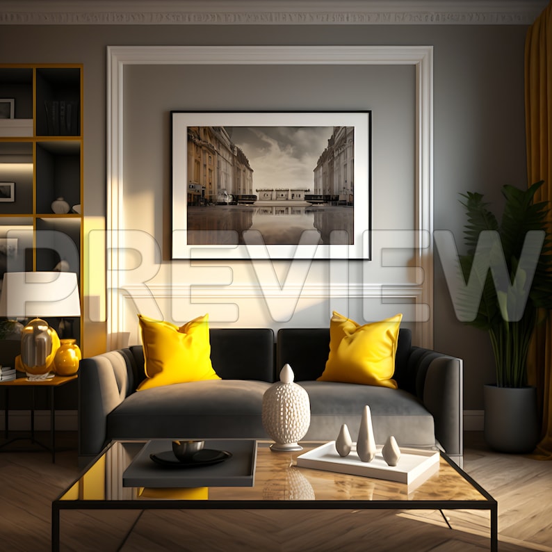 10 Compact Luxury Interior Design Frame Mockups / Parisian Style Mock Ups / Wall Art Frame Mockup /Design Frame Mockup / Luxury / PSD image 7