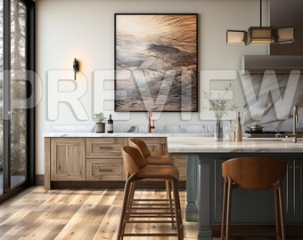Luxury Farmhouse Kitchen Frame Mock Ups (10x) / Modern Style Mock Up / Frame Mock up Bundle / Stylish Stock Photo / Template Frame Art / PSD