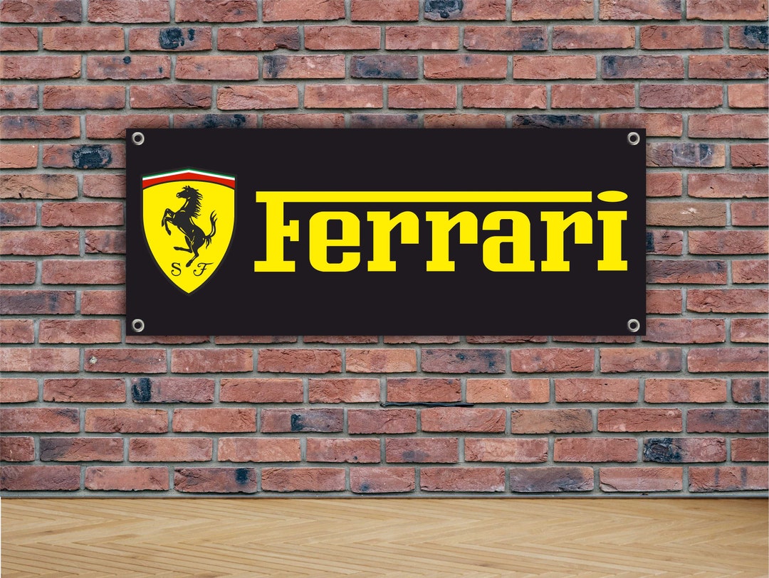 Ferrari Banner Vinyl, Garage Sign,office or Showroom, Flag, Racing ...