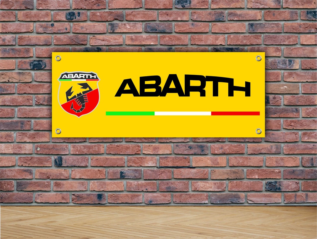 ABARTH Logo Banner Vinyl, Garage Sign,office or Showroom, Flag, Racing