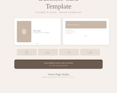 Digital Business Card Template Canva, Minimalist Business Card, Wellness Coach, Female Entrepreneur, Printable Card, Aesthetic Design