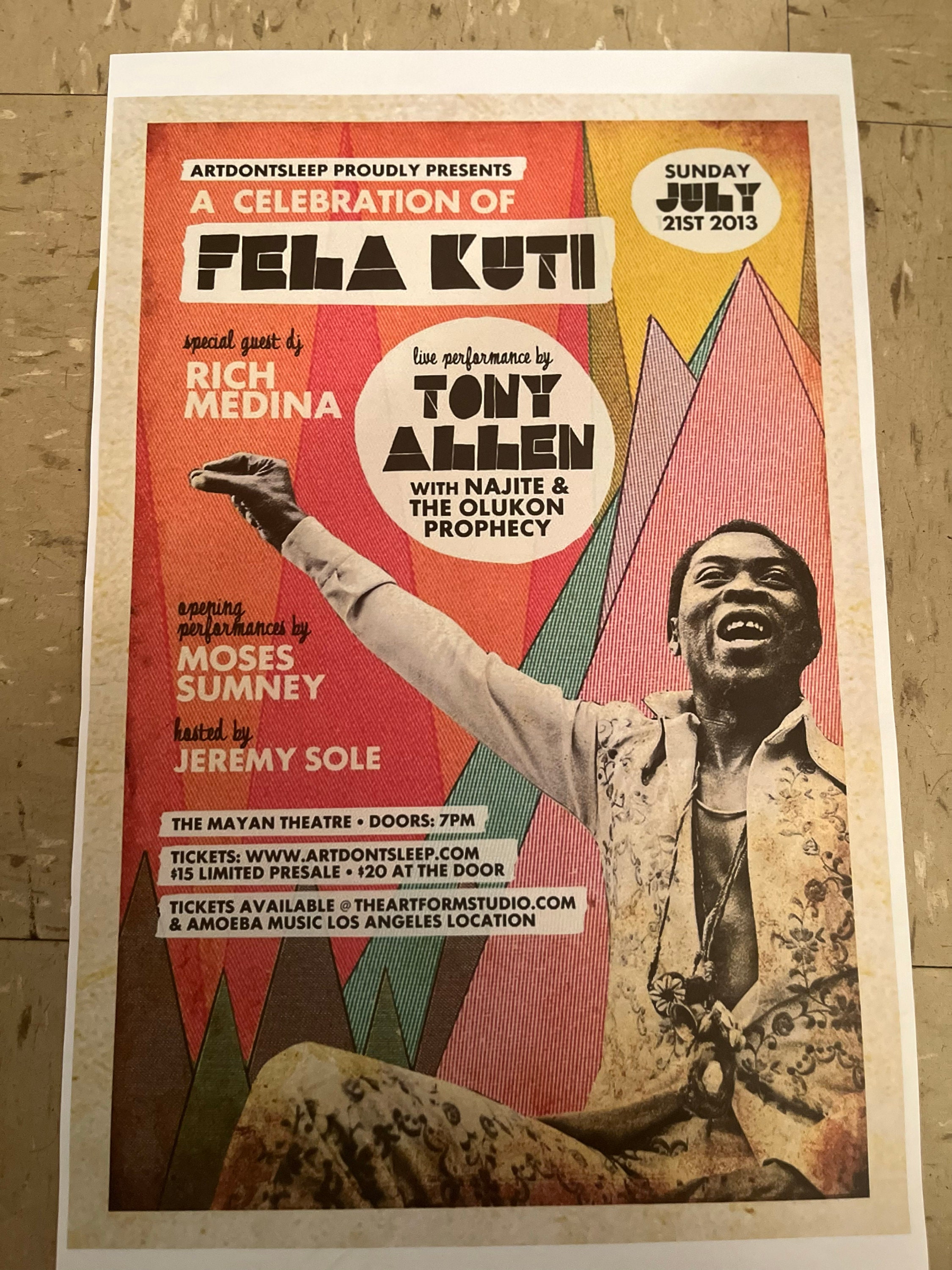 Fela Kuti Vintage Digital Poster - Etsy
