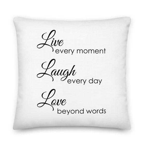 Live, Laugh, Love decorative pillow