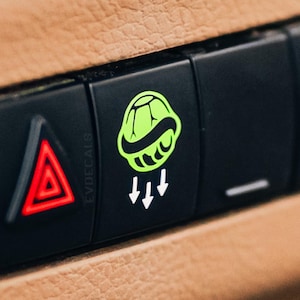 3 size options, Shell blank button decal sticker for car buttons