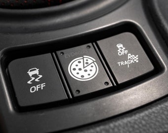 Premium Vinyl, Pizza blank button decal sticker available in 3 different sizes. Fits all blank car buttons!