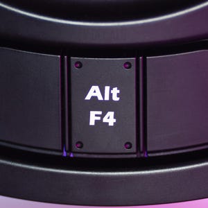 Alt F4 Blank Car Button Decal - Force Close Sticker