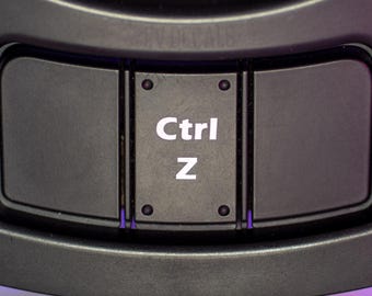 Naklejka z pustym przyciskiem Ctrl Z Undo – winyl o wysokiej wydajności (2 sztuki na zamówienie)