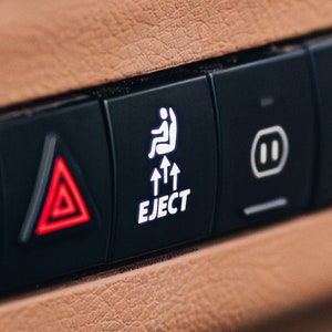 3 size options, Eject blank button decal sticker. Fits all blank car buttons!