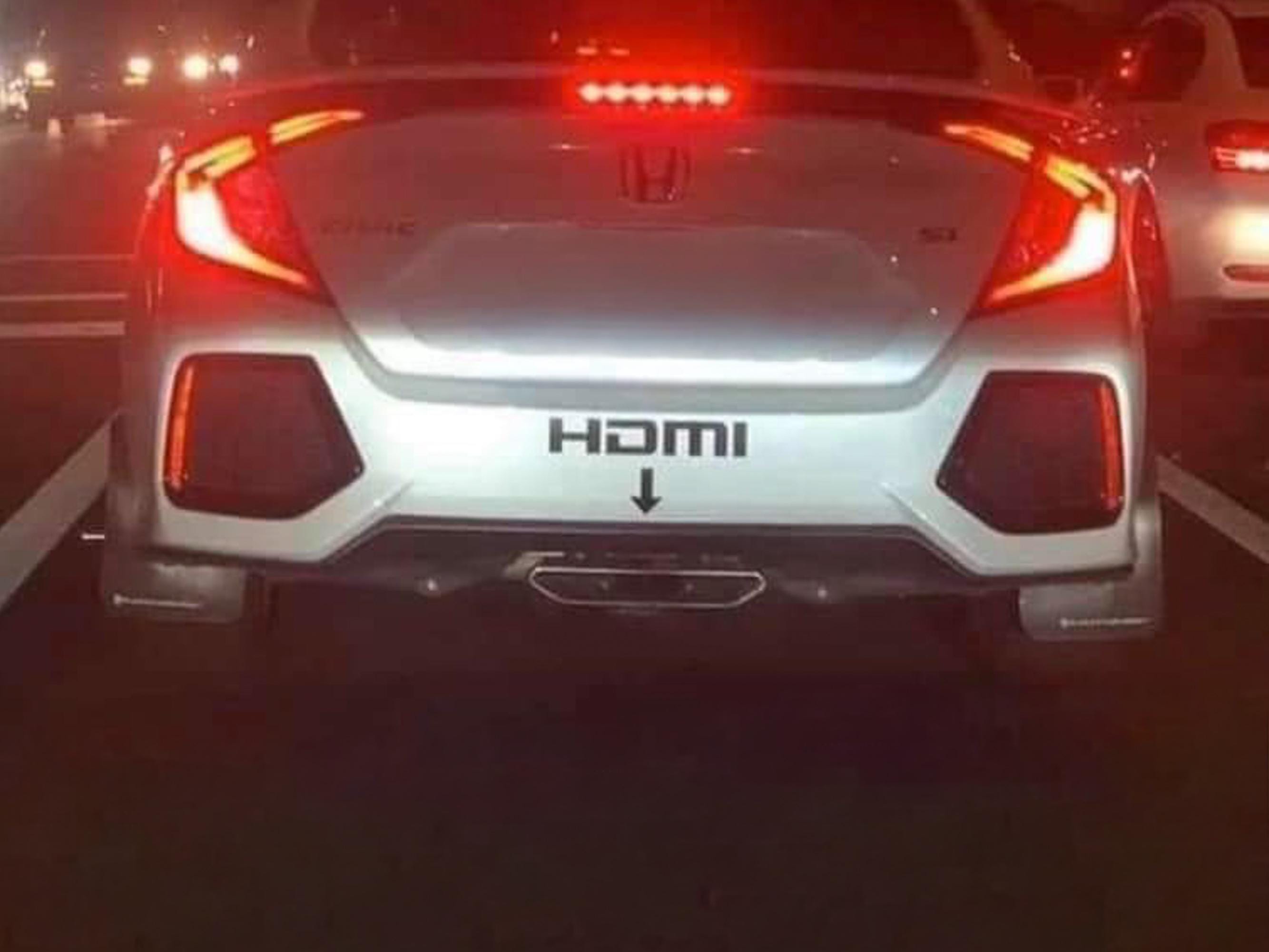 Adatto per decalcomania porta scarico HDMI Honda Civic