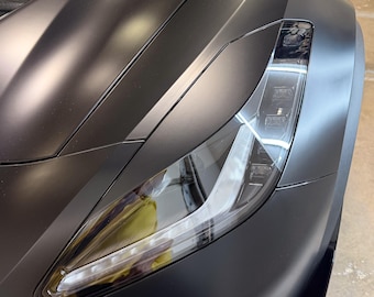 Headlight Eyelid Vinyl Overlay Fits C7 Corvette, Fits 2014 2015 2016 2017 2018 2019 models. Made with High Performance Cast Vinyl