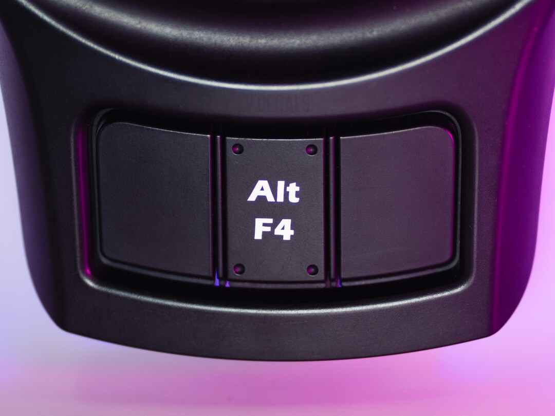 Alt F4 Blank Car Button Decal - Force Close Sticker - Etsy
