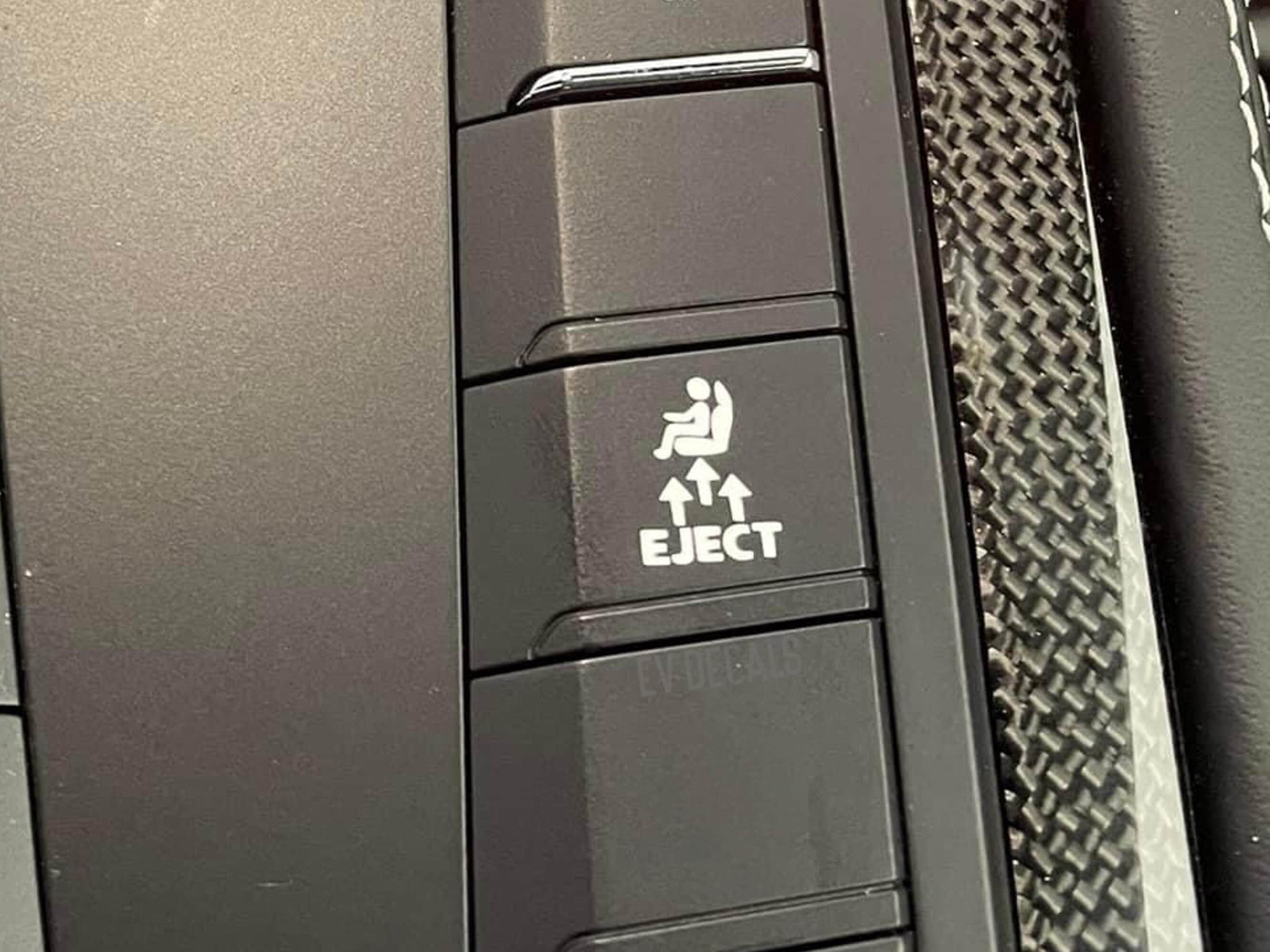Small EJECT Button Decal Compatible With 911, 718, GTI, and Other