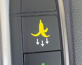 BANANA Knopfrohling ( passend für Sony Civic ) Aufkleber Aufkleber. Enthält 2 pro Bestellung! Hergestellt aus High Performance Vinyl.