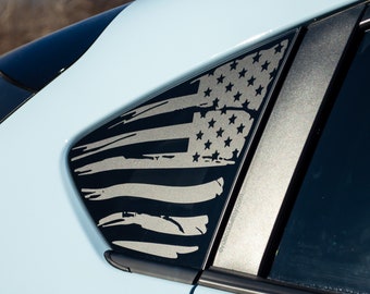 Premium vinyl, Fits 2018-2023 Subaru Crosstrek, American Flag rear quarter side window decal sticker 2018 2019 2020 2021 2022 2023