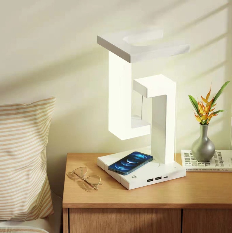Smartphone Wireless Charging Suspension Table Lamp Balance Etsy Australia