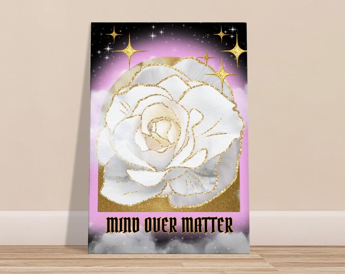 Mind Over Matter - Spiritual Wall Art - Affirmation Wall Art - Aura Canvas Art 70x100 cm / 28x40″