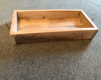 Handmade Rustic Wooden Box with tea spoon handles
