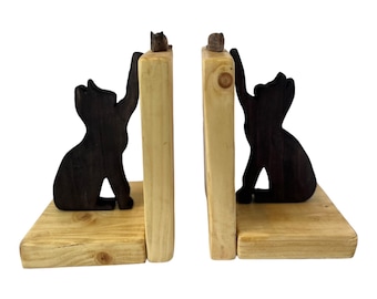 Book ends adorable cat