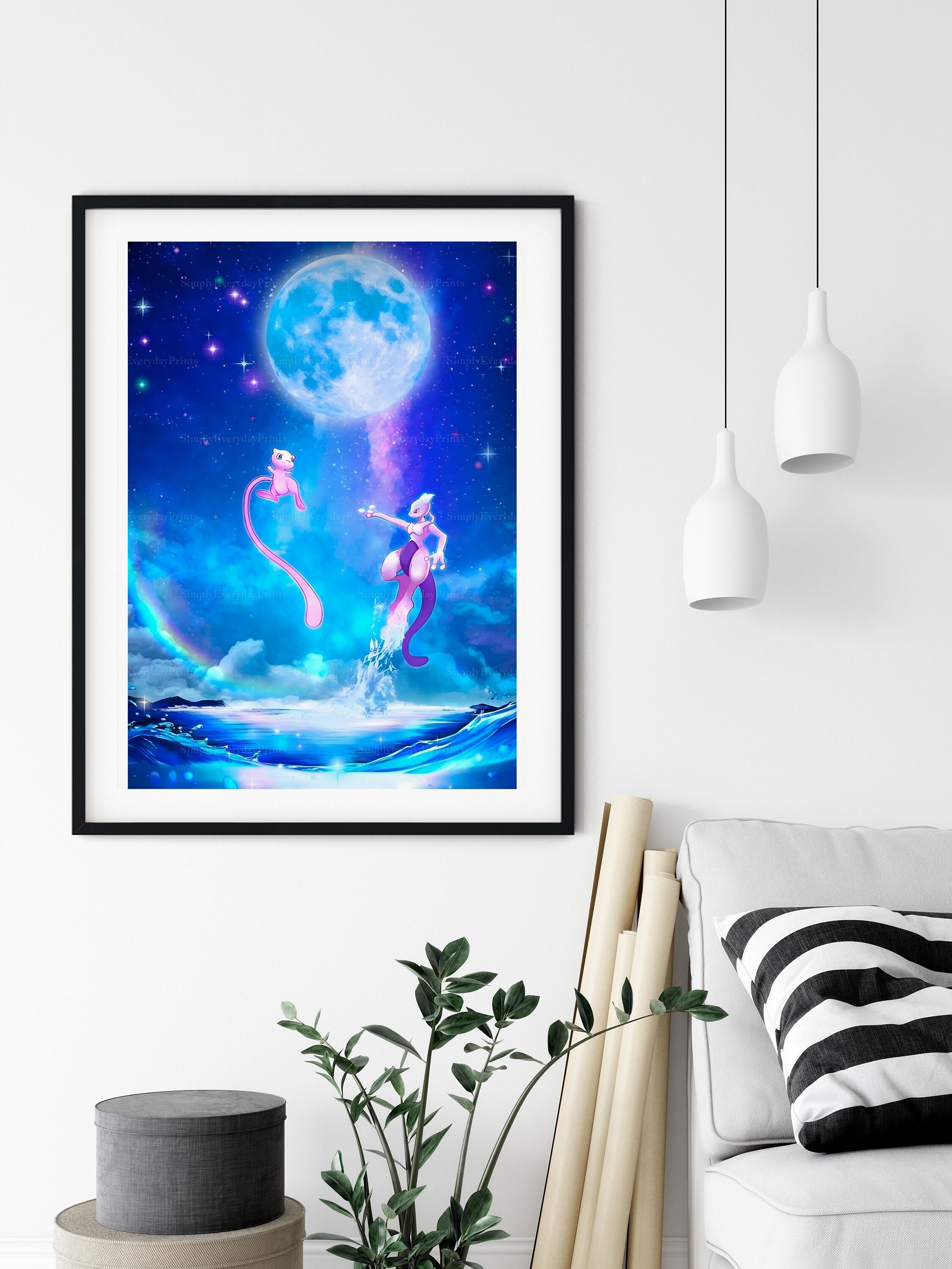 Ball Mewtwo Legendary Pokemon Evolution Anime Print Poster Wall Art Picture  A4 +