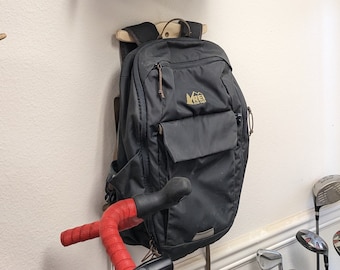 Backpack Rack Wall Mount Backpack Rack Sustainable Utility Backpacking Hiking Fits Most Patagonia REI Packs Cosplay Rack Etsy