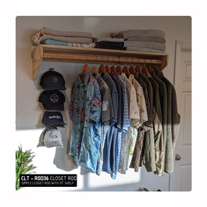 Wall Mount Closet System - 36-48" / Economy Closet / Sustainable Living / Eco-Friendly Construction