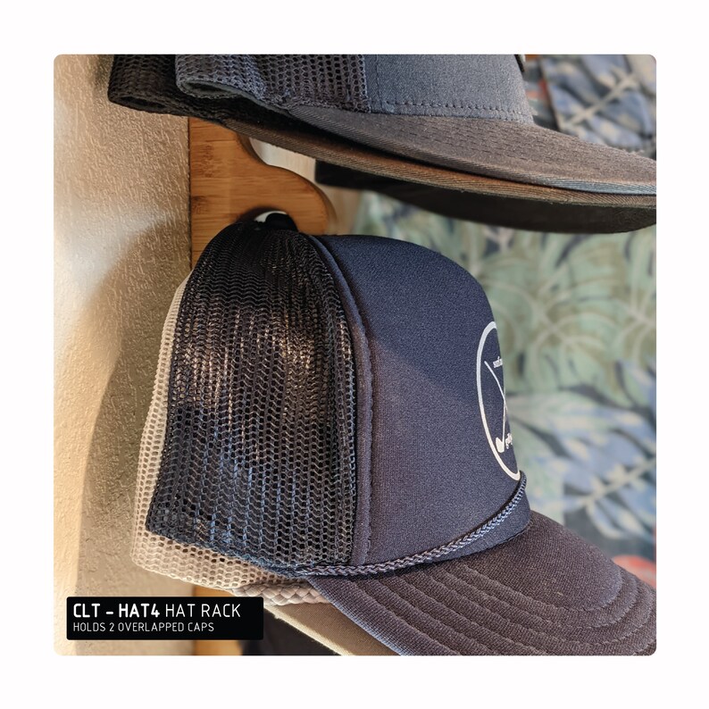 Baseball Hat Rack / Baseball Cap Rack / Wood Hat Rack / Bamboo Cap Rack