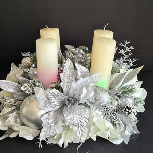 Advent wreath, Advent wreath with 4 candles, Christmas arrangement, table decoration, Christmas decoration