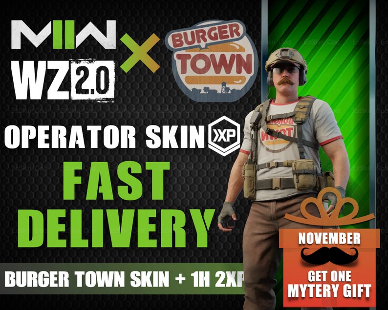 TOP 1 SELLER Burger King COD Skin MW2 Warzone 2.0 Burger Etsy Polska