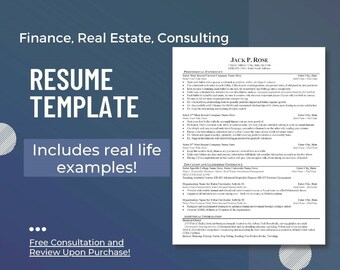 Business Resume Template | Finance Resume Template | Realtor Resume Template | Professional Resume Template | Clean Resume Template
