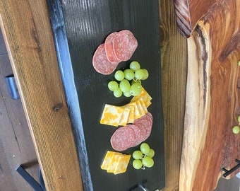 Live edge wood charcuterie board, food safe serving board, natural wood, cheese board