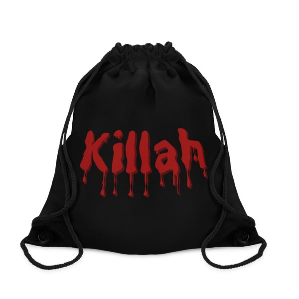 Bolsa de apodo personalizada, divertida bolsa con cordón "Killah", portador atlético o deportivo, bolsa de transporte humorus