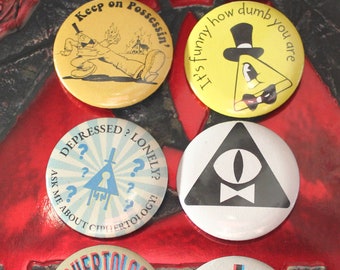 Bill Cipher inspired buttons