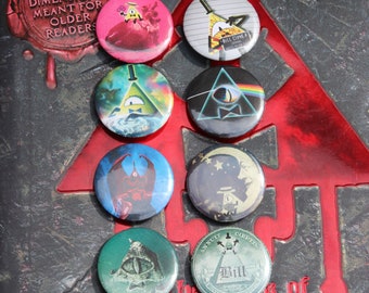 Bottoni ispirati a Bill Cipher - set 2