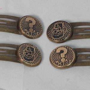 brass hair barrettes inspired by Gravity Falls