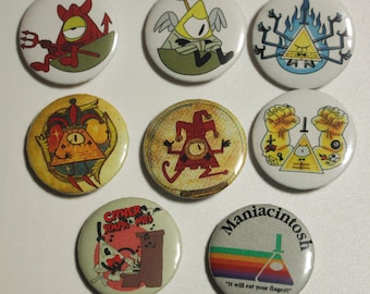 Bottoni ispirati a Bill Cipher - set 3