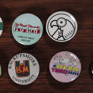 Gravity Falls inspired buttons set 2
