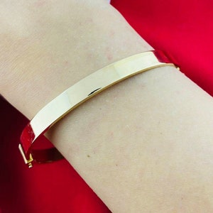 14k Hinged Bangle ,Bracelet, Gold Bangles, Great gift for her, Christmas Gift, Hinged Bracelet