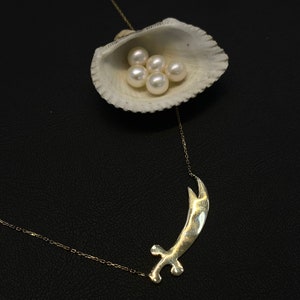 14K Gold Sword Necklace, Sword Pendant, Golden Sword Necklace,Dainty Gift For Her,Birthday Gift