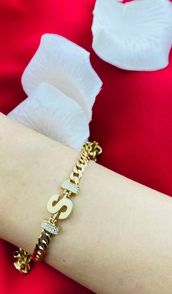 LV & Me bracelet, letter S S00 - Fashion Jewelry | LOUIS VUITTON
