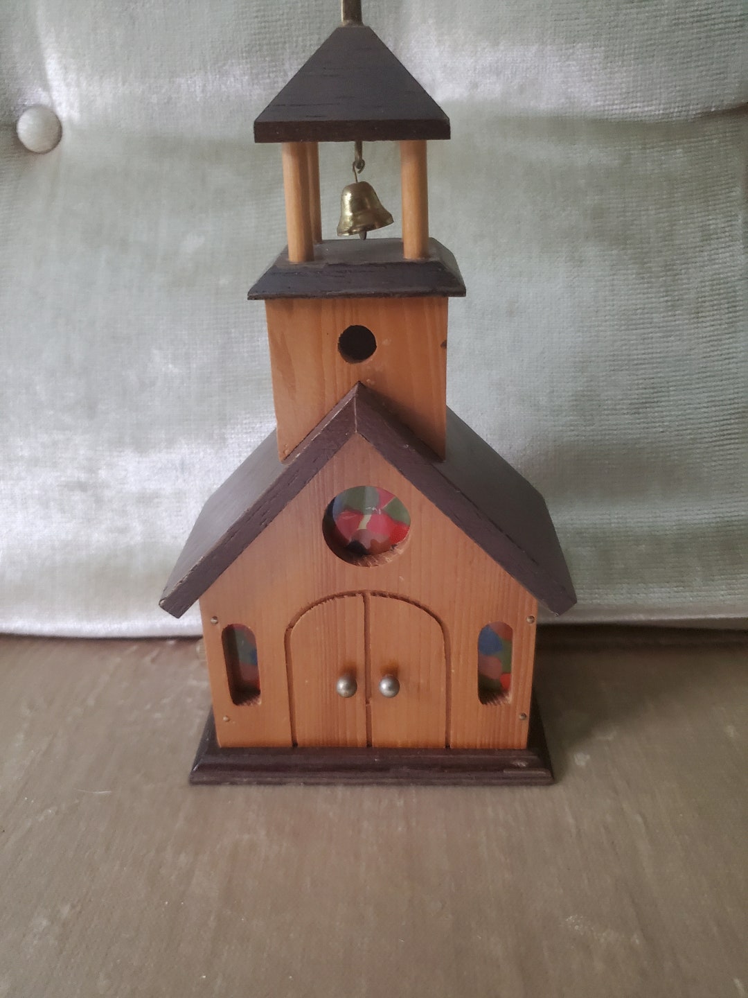 Vintage Wooden Church Music Box Etsy