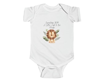 2024 Baby Announcement & Baby Shower, Baby Lion Cub Infant Fine Jersey Bodysuit